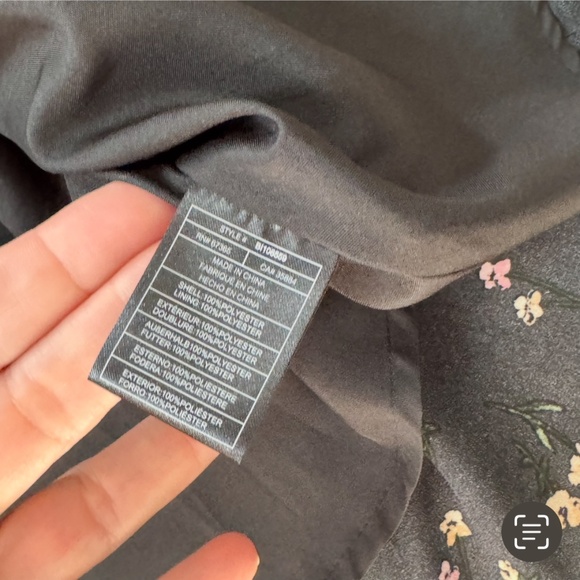 NWT BB Dakota Dress Tie Back Black Print Short Sleeve Mini Length Pockets Sz 8 - Picture 14 of 14